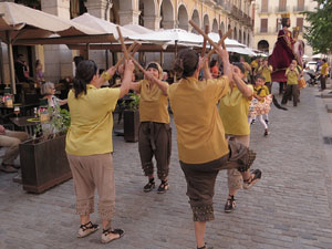 Cercavila de la Flama del Canig&oacute; 2022 fins la pla&ccedil;a del Vi