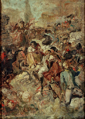 Esbós per a 'La Companyia de Santa Bàrbara', Ramon Martí Alsina. Ca. 1891