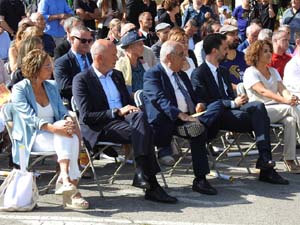 Diada Nacional 2023. Acte institucional a la plaça Catalunya, amb parlaments de Lluc Salellas, Miquel Noguer i Laia Cañigueral