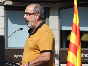 Diada Nacional 2023. Acte institucional a la plaça Catalunya, amb parlaments de Lluc Salellas, Miquel Noguer i Laia Cañigueral
