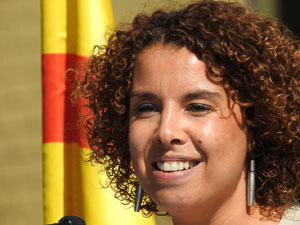 Diada Nacional 2023. Acte institucional a la plaça Catalunya, amb parlaments de Lluc Salellas, Miquel Noguer i Laia Cañigueral