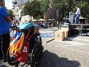 Diada Nacional 2023. Acte institucional a la plaça Catalunya, amb parlaments de Lluc Salellas, Miquel Noguer i Laia Cañigueral