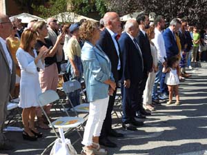 Diada Nacional 2023. Acte institucional a la plaça Catalunya, amb parlaments de Lluc Salellas, Miquel Noguer i Laia Cañigueral