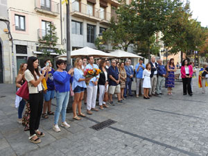 Diada Nacional 2023. Homenatge floral a Carles Rahola a la Rambla de la Llibertat