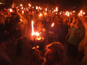 Diada Nacional 2023. XVI Marxa de Torxes de Girona pels carrers del Barri Vell de Girona