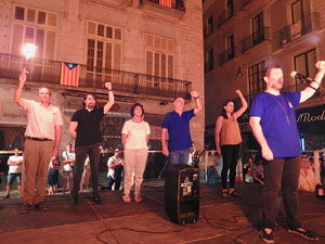Diada Nacional 2023. XVI Marxa de Torxes de Girona pels carrers del Barri Vell de Girona