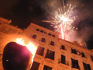 Diada Nacional 2023. XVI Marxa de Torxes de Girona pels carrers del Barri Vell de Girona
