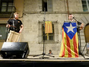 Diada Nacional 2023. XVI Marxa de Torxes de Girona pels carrers del Barri Vell de Girona