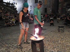 Diada Nacional 2023. XVI Marxa de Torxes de Girona pels carrers del Barri Vell de Girona