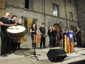 Diada Nacional 2023. XVI Marxa de Torxes de Girona pels carrers del Barri Vell de Girona