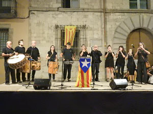 Diada Nacional 2023. XVI Marxa de Torxes de Girona pels carrers del Barri Vell de Girona