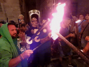 Diada Nacional 2023. XVI Marxa de Torxes de Girona pels carrers del Barri Vell de Girona