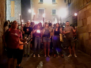 Diada Nacional 2023. XVI Marxa de Torxes de Girona pels carrers del Barri Vell de Girona