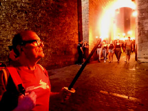 Diada Nacional 2023. XVI Marxa de Torxes de Girona pels carrers del Barri Vell de Girona