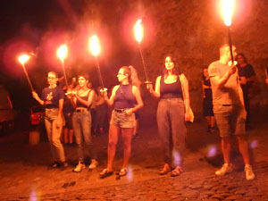 Diada Nacional 2023. XVI Marxa de Torxes de Girona pels carrers del Barri Vell de Girona