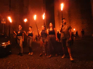 Diada Nacional 2023. XVI Marxa de Torxes de Girona pels carrers del Barri Vell de Girona