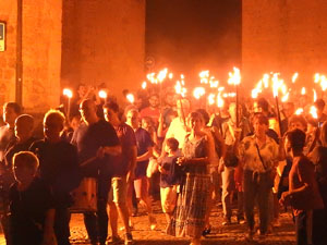 Diada Nacional 2023. XVI Marxa de Torxes de Girona pels carrers del Barri Vell de Girona
