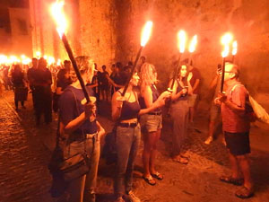 Diada Nacional 2023. XVI Marxa de Torxes de Girona pels carrers del Barri Vell de Girona