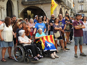 Diada Nacional 2023. Concentració a la plaça del Vi