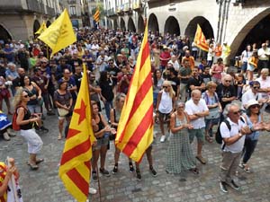 Diada Nacional 2023. Concentració a la plaça del Vi