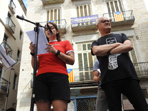 Diada Nacional 2023. Concentració a la plaça del Vi