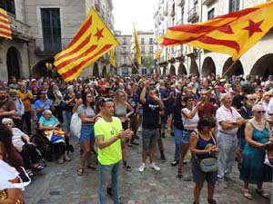 Diada Nacional 2023. Concentració a la plaça del Vi