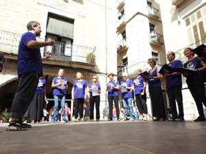 Diada Nacional 2023. Concentració a la plaça del Vi
