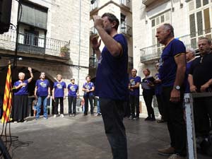Diada Nacional 2023. Concentració a la plaça del Vi