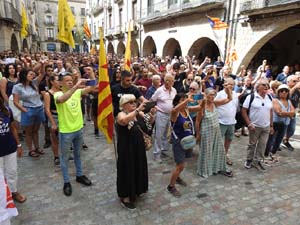 Diada Nacional 2023. Concentració a la plaça del Vi