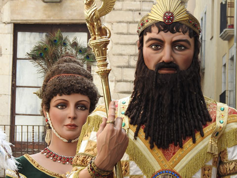 Els gegants de Santa Maria del Mar, la reina de Saba i el rei Salom&oacute;