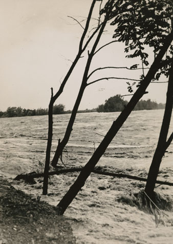 Crescuda del cabal del riu Ter a l'altura de la Devesa, a Girona. 1963