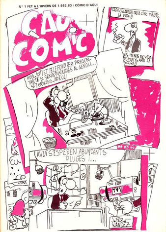Portada de l'únic número de la revista de còmic 'Cau còmic / Helter Skelter'. La publicació tenia dos noms i dues portades. 1982-1983