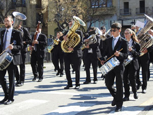 Setmana Santa 2023 a Girona.  Concert per la banda La Lira