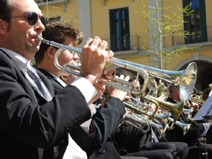 Setmana Santa 2023 a Girona.  Concert per la banda La Lira