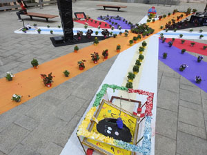 Temps de Flors 2023. Pla&ccedil;a Jacint Verdaguer (dalt)l'esdeveniment