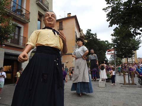 La cercavila a la Rambla de la Llibertat