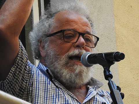 Jaume Albert Cruset durant la lectura del preg&oacute;