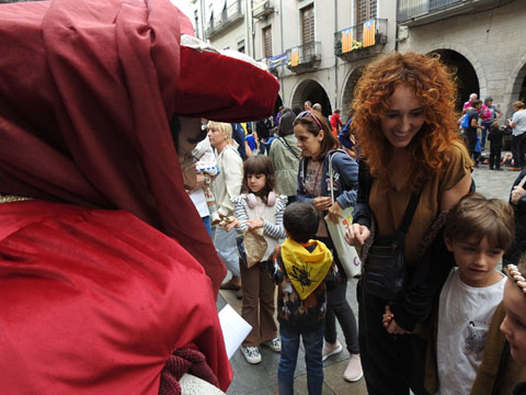 El Jurat en cap Pere Escuder a la presentaci&oacute; dels actes a la pla&ccedil;a del Vi