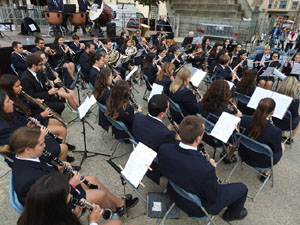 Fires de Sant Narcís 2023. Concert de Girona Banda Band i la mallorquina Filharmònica Porrerenca