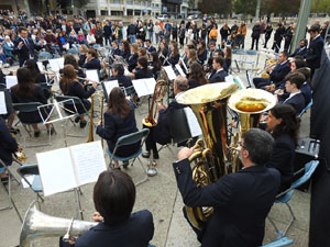 Fires de Sant Narcís 2023. Concert de Girona Banda Band i la mallorquina Filharmònica Porrerenca