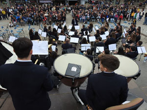 Fires de Sant Narcís 2023. Concert de Girona Banda Band i la mallorquina Filharmònica Porrerenca