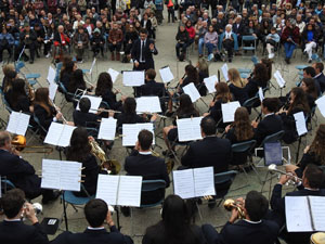 Fires de Sant Narcís 2023. Concert de Girona Banda Band i la mallorquina Filharmònica Porrerenca