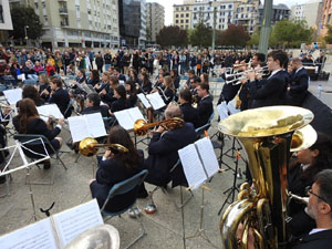 Fires de Sant Narcís 2023. Concert de Girona Banda Band i la mallorquina Filharmònica Porrerenca