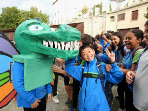 Fires de Sant Narc&iacute;s 2023. Cercavila de gegantons amb la Girona Marxing Band
