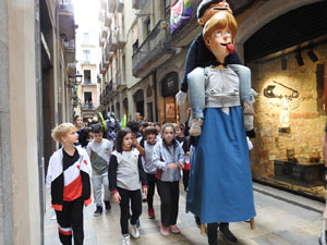 Fires de Sant Narc&iacute;s 2023. Cercavila de gegantons amb la Girona Marxing Band