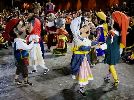 Fires de Sant Narcís 2023. El pregó. Ball de capgrossos i gegants