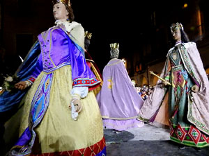 Ball de l'àliga, capgrossos i gegants