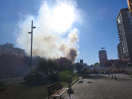 Fires 2023. La tronada dels Quatre Rius a la plaça Catalunya