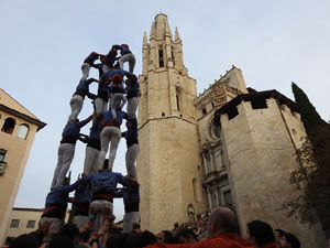 Fires de Sant Narc&iacute;s 2024. Els Castells de Vig&iacute;lia amb els Marrecs de Salt, Colla Castellera Guillats de la Selva  i la Colla Castellera Esperxats de l'Estany