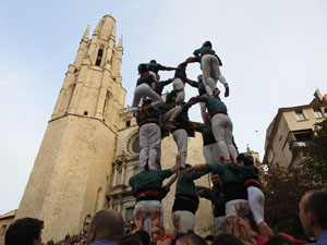 Fires de Sant Narc&iacute;s 2024. Els Castells de Vig&iacute;lia amb els Marrecs de Salt, Colla Castellera Guillats de la Selva  i la Colla Castellera Esperxats de l'Estany